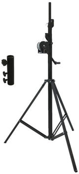 Eurolite Eurolite Set STT-400/85 Kurbelstativ TÜV/GS schwarz + STV3529 Adapter lang, Montage Lichttechnik