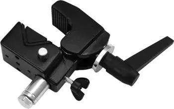 Eurolite EUROLITE TH-2SC Quick-Lock Haken schwarz | Montageklemme für 13-55-mm-Rohre inkl. Mini TV Zapfen, Maximallast WLL 15 kg