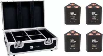 Eurolite AKKU TL-3 QCL RGB+UV Trusslight 4er-Set mit Ladekoffer (20000854)