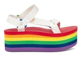 Teva Flatform Universal weiß rainbow