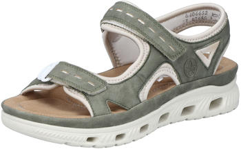 Rieker Outdoorsandale Sommerschuh Sandalette gr&uuml;n schilf-creme
