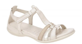 Ecco T-Steg Sandale Flash beige limestone