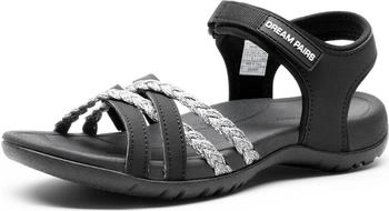 Dream Pairs Sportsandalen gepolstertes EVA-Fußbett rutschfest DWUMST2504 schwarz hellgrau
