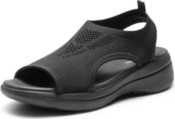 Dream Pairs Atmungsaktive Sportsandalen EVA-Fußbett schwarz