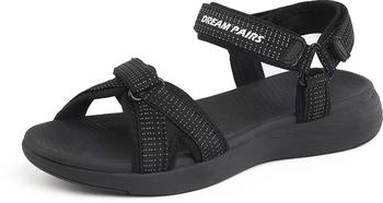 Dream Pairs Outdoor Sandals MD Rubber Sole & Padded EVA Footbed Breathable & Quick Drying For Hiking schwarz