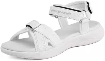 Dream Pairs Sandals with MD Rubber Sole & Cushioned EVA Footbed, Breathable & Quick Drying weiß