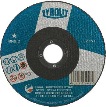 Tyrolit gerade Basic StahlEdelstahl 125x1,6x22,23mm A 46 Q BFB