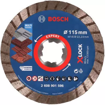 Bosch Expert MultiMaterial X-Lock Turbo 115 x 22,23 x 2,4 x 12 mm (2608901596)