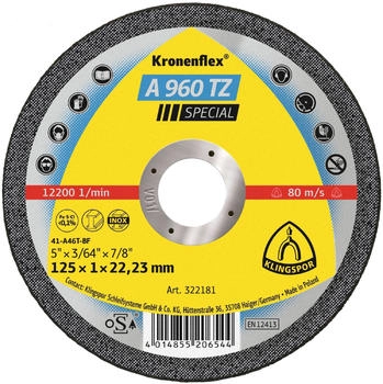 Klingspor A 960 TZ 125 x 1 x 22,23 mm gerade Stück 25