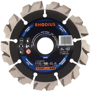 RHODIUS TOPline LD300 115 x 12,0 x 2,4 x 22,23 mm