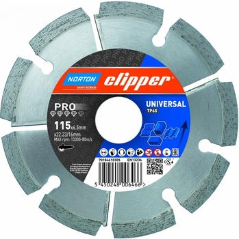 Norton Clipper Diamantscheibe Pro Universal TP 125 x 22,23 mm 8,0 mm (70184610716)