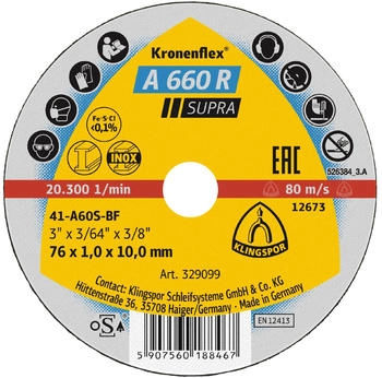 Klingspor A 660 R Klein 100 x 1 x 10 mm gerade Stück 25