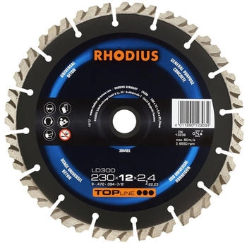 RHODIUS Diamantscheibe LD300 304 x 15,0 x 2,8 x 25,40