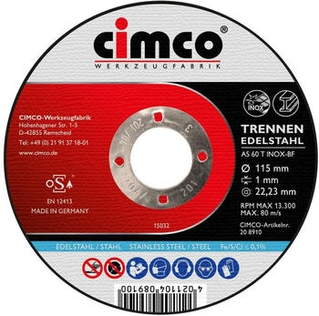 Cimco Korund-Inox D=115mm 208910