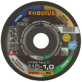 RHODIUS PROline x T69 MULTI BO x Extradünn 115 x 1,0 x 22,23 mm Stück 10