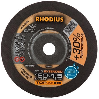 RHODIUS TOPline x T10 Extradünn 180 x 1,5 x 22,23 mm Stück 25