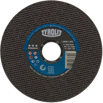 Tyrolit Longlife gerade Premium Stahl 125x2,0x22,23mm A 30 S BFX A
