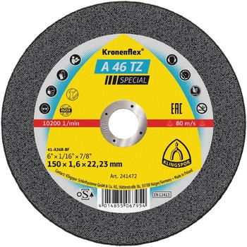 Klingspor A 46 TZ 150 x 1,6 x 22,23 mm gerade Stück 25