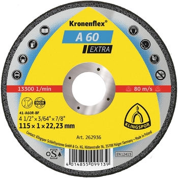 Klingspor A 60 E x 115 x 1 x 22,23 mm gerade Stück 25