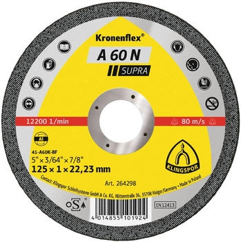 Klingspor A 60 N 115 x 1 x 22,23 mm gerade Stück 25