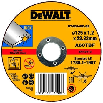 DeWalt Edelstahl flach 125 x 1.2 mm DT42340Z-QZ