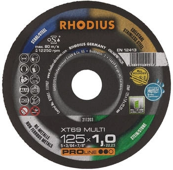 RHODIUS PROline x T69 MULTI BO x Extradünn 125 x 1,0 x 22,23 mm Stück 10