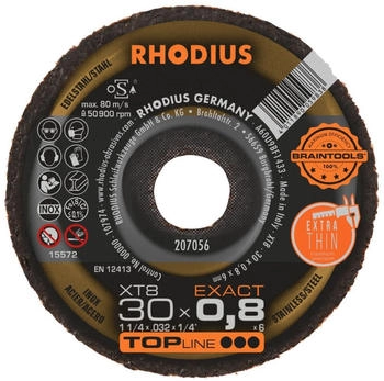RHODIUS TOPline x T8 MINI Extradünn 30 x 0,8 x 6,00 mm Stück 50