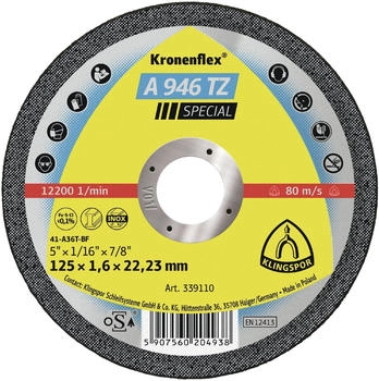 Klingspor A946TZ 125x1,6mm, gerade