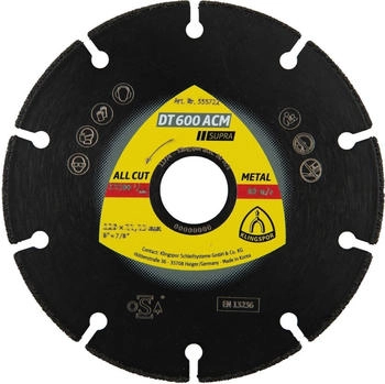Klingspor Diamanttrennscheibe DT 600 ACM 115x1,3x22,23mm 8 Segmente
