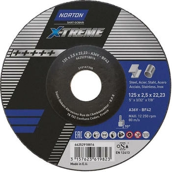 Norton XTreme 125x2,5mm, T42 Norton XTreme 125x2,5mm, T42