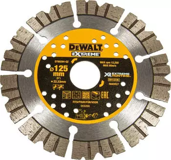 DeWalt XR Extreme Diamanttrennscheibe 125x22,23mm für harte Materialien (DT90294-QZ)