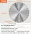 VEVOR Diamantsägeblatt 350mm Nass/Trocken, Segmenthöhe 12mm, Bohrung 25,4mm