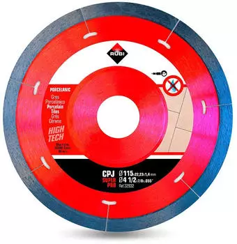 Rubi CPJ-115 Diamantscheibe für Porzellan 115mm Segmentiert (32932)