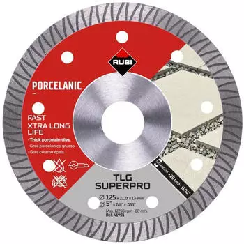 Rubi TLG 125 EXT SUPERPRO Diamantscheibe für Porzellan & Stein (41901)