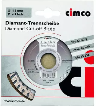 Cimco Diamant-Trennscheibe Line Silver Putz/Estrich 230mm (208732)