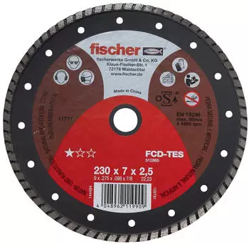Fischer Diamanttrennscheibe TES Turbo 180mm 2,5mm (512865)