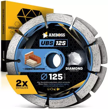 Amboss UBS 12S Diamant-Trennscheibe Ø125mm x 22,23mm, 2er-Set (UBS 12S)