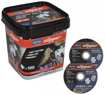 Norton Clipper Vulcan Trennscheibe Metall/Inox Typ 41 &Oslash;125x1,0mm 12250min-1 100St. (66252839585)