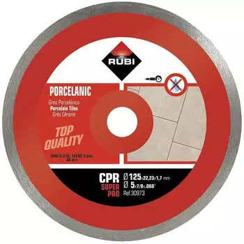 Rubi CPR 125 Superpro Diamantscheibe für Feinsteinzeug (30973)