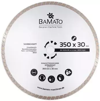 BAMATO Diamant-Trennscheibe 350x30mm, Beton (STRM355GT)