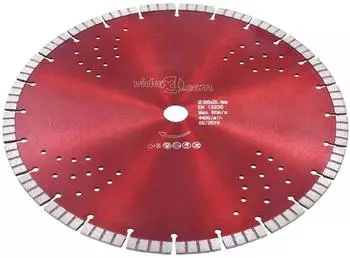vidaXL Diamant-Trennscheibe Turbo mit L&ouml;chern Stahl 350mm