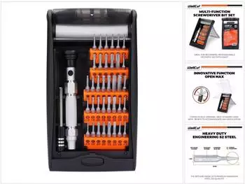 WellCut Pr&auml;zisions-Schraubendreher-Bit-Set, 60mm Verl&auml;ngerung, Aluminiumgriff, 38-teilig (WC-MPS38U)