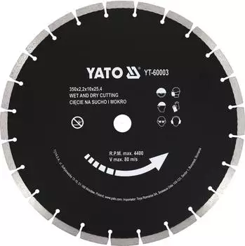 Yato Diamanttrennscheibe für Beton 350mm x 25,4mm (YT-60003)