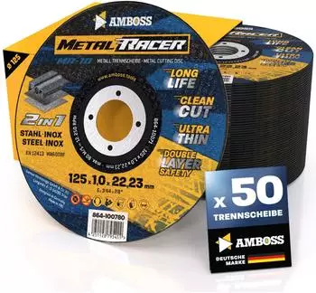 Amboss Metal Racer Metall-Trennscheibe &Oslash;125x1x22,23mm, 50 St&uuml;ck (864-100780)