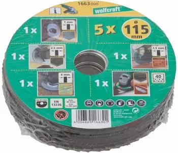 Wolfcraft Winkelschleifer Starter-Set 115mm (1663000)