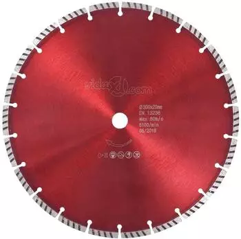 vidaXL Diamant-Trennscheibe mit Turbo-Stahl, 300mm