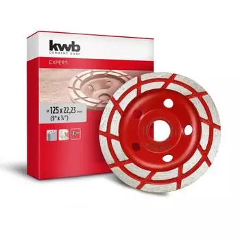 KWB Diamant-Schleiftopf 2-reihig Ø125mm für Winkelschleifer