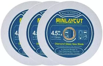 LuxusKollektion Diamant-Trennscheibe 115mm für Glas, Marmor, Fliesen, 3 Stück