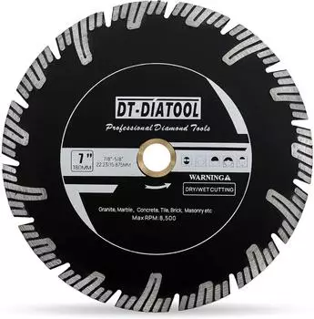 LuxusKollektion Diamant-Trennscheibe 180mm durchgehender Rand, Granit/Marmor/Beton