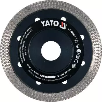 Yato Diamanttrennscheibe 115mm für Keramik, Trockenschnitt (YT-59971)